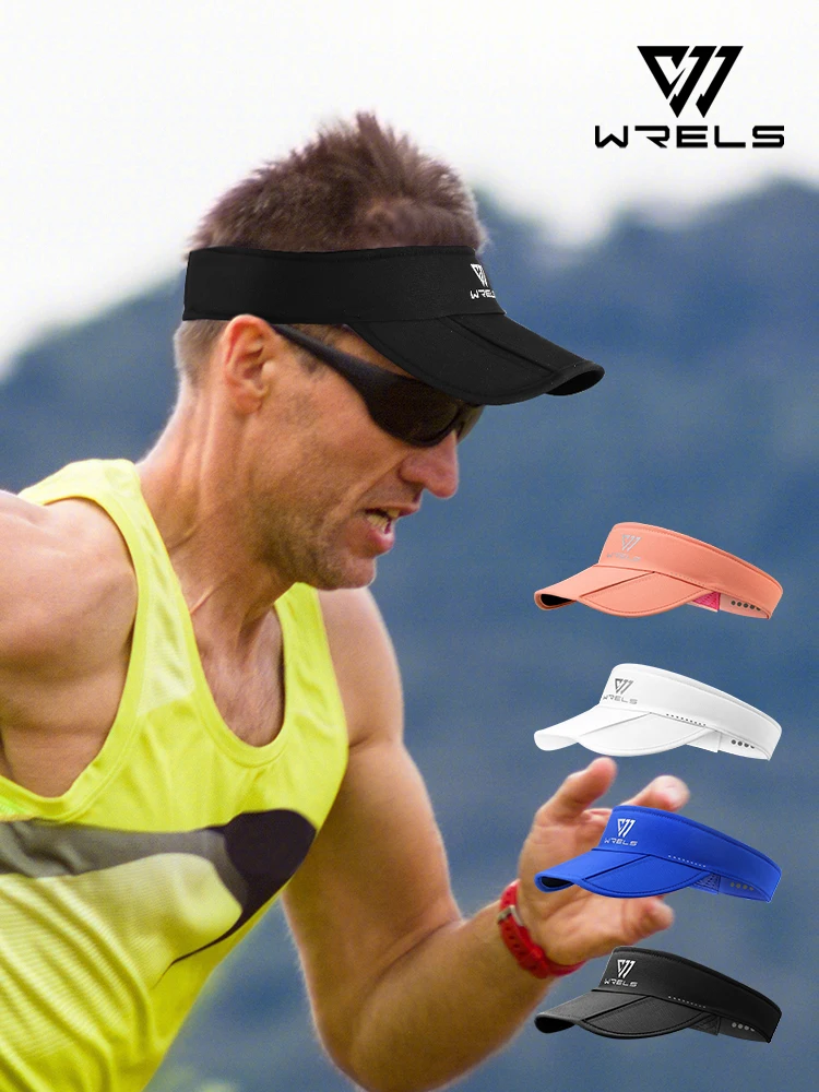 WRELS Summer Sun Hats Sun Protection Hat Outdoor Sports Golf Hats Top-Empty Visor Empty Breathable Anti-UV Adjustable Cool Cap
