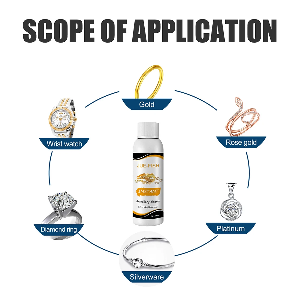 Jewellery Cleaning Solution Fluid for Ultrasonic Machine Cleaner Use Liquid To Clean Gold Silver Watches Diamonds