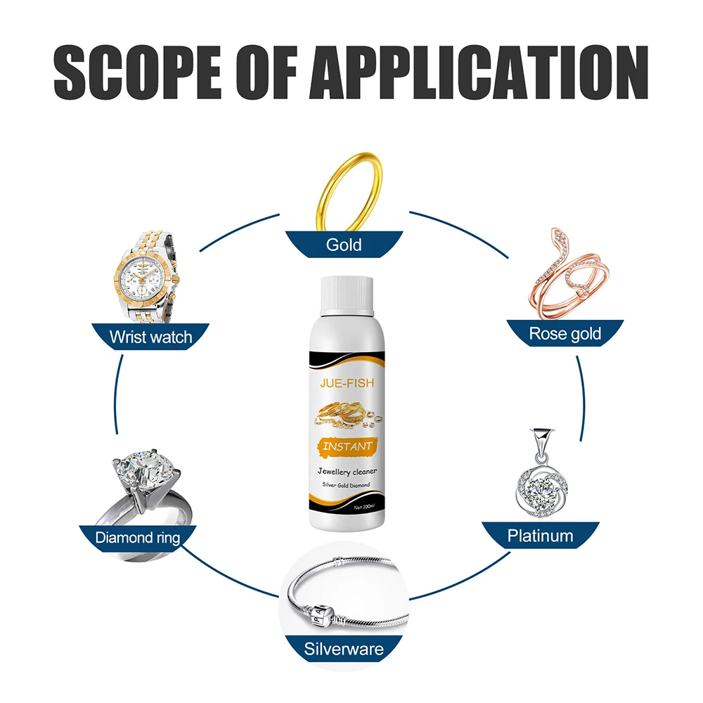 Jewellery Cleaning Solution Fluid for Ultrasonic Machine Cleaner Use Liquid To Clean Gold Silver Watches Diamonds