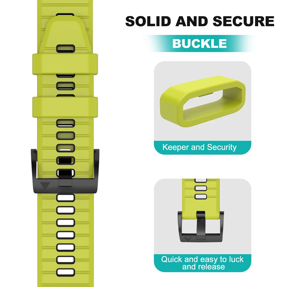 For Garmin Tactix 7 Pro Delta Descent/Quatix 7/6/5 Sapphire/7X Solar Strap Fenix 7X Silicone Correa 22mm 26mm Quickfit Watchband
