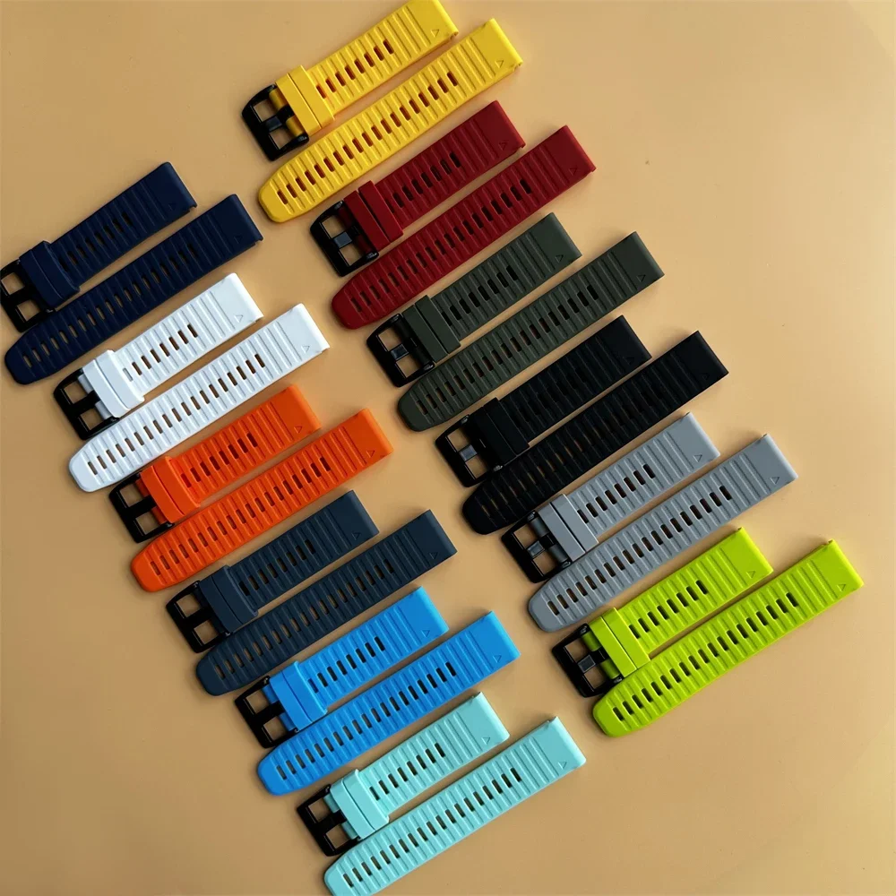 For Garmin Tactix 7 Pro Delta Descent/Quatix 7/6/5 Sapphire/7X Solar Strap Fenix 7X Silicone Correa 22mm 26mm Quickfit Watchband
