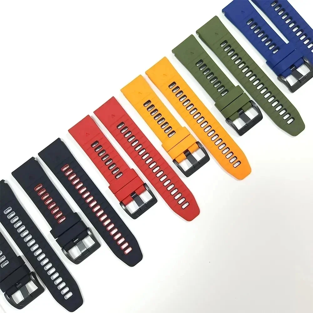 For Garmin Tactix 7 Pro Delta Descent/Quatix 7/6/5 Sapphire/7X Solar Strap Fenix 7X Silicone Correa 22mm 26mm Quickfit Watchband