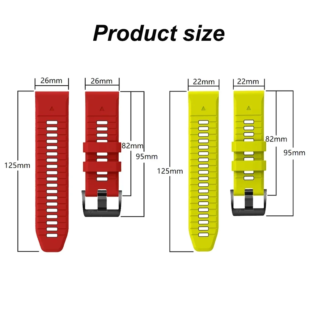 For Garmin Tactix 7 Pro Delta Descent/Quatix 7/6/5 Sapphire/7X Solar Strap Fenix 7X Silicone Correa 22mm 26mm Quickfit Watchband