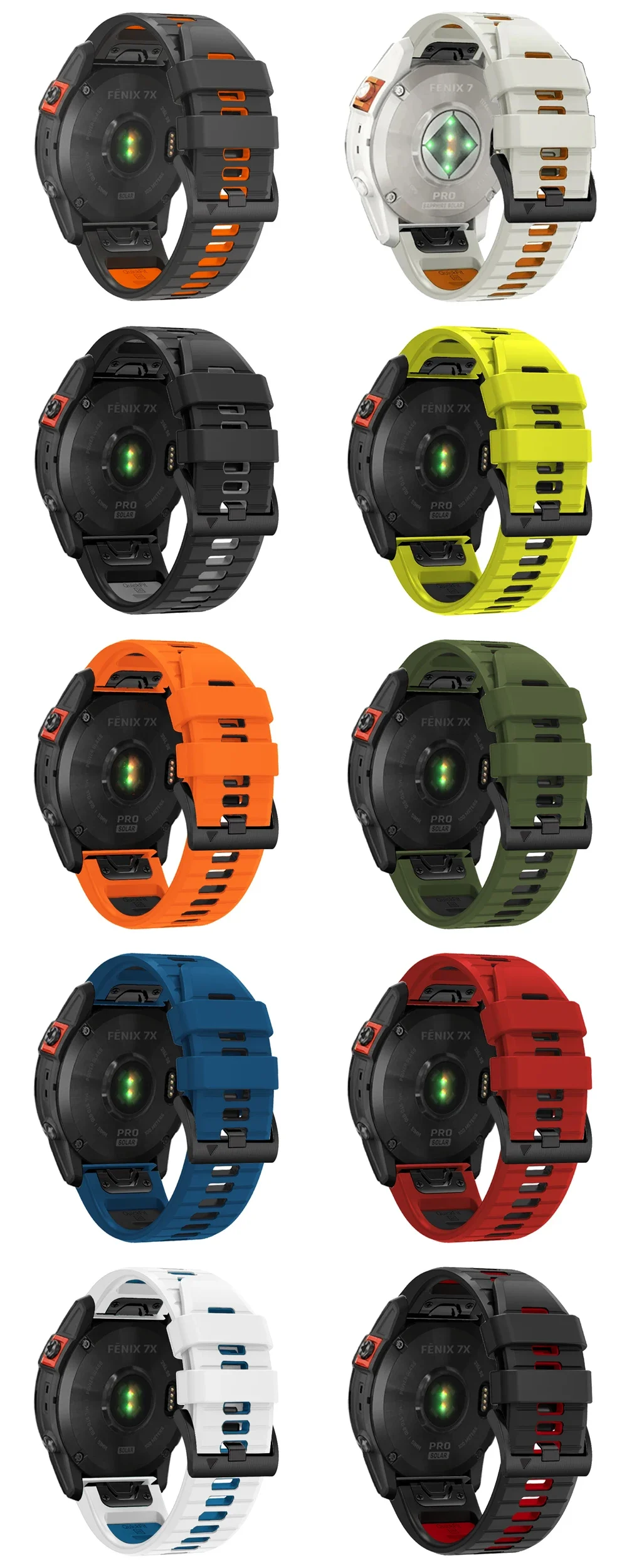 For Garmin Tactix 7 Pro Delta Descent/Quatix 7/6/5 Sapphire/7X Solar Strap Fenix 7X Silicone Correa 22mm 26mm Quickfit Watchband