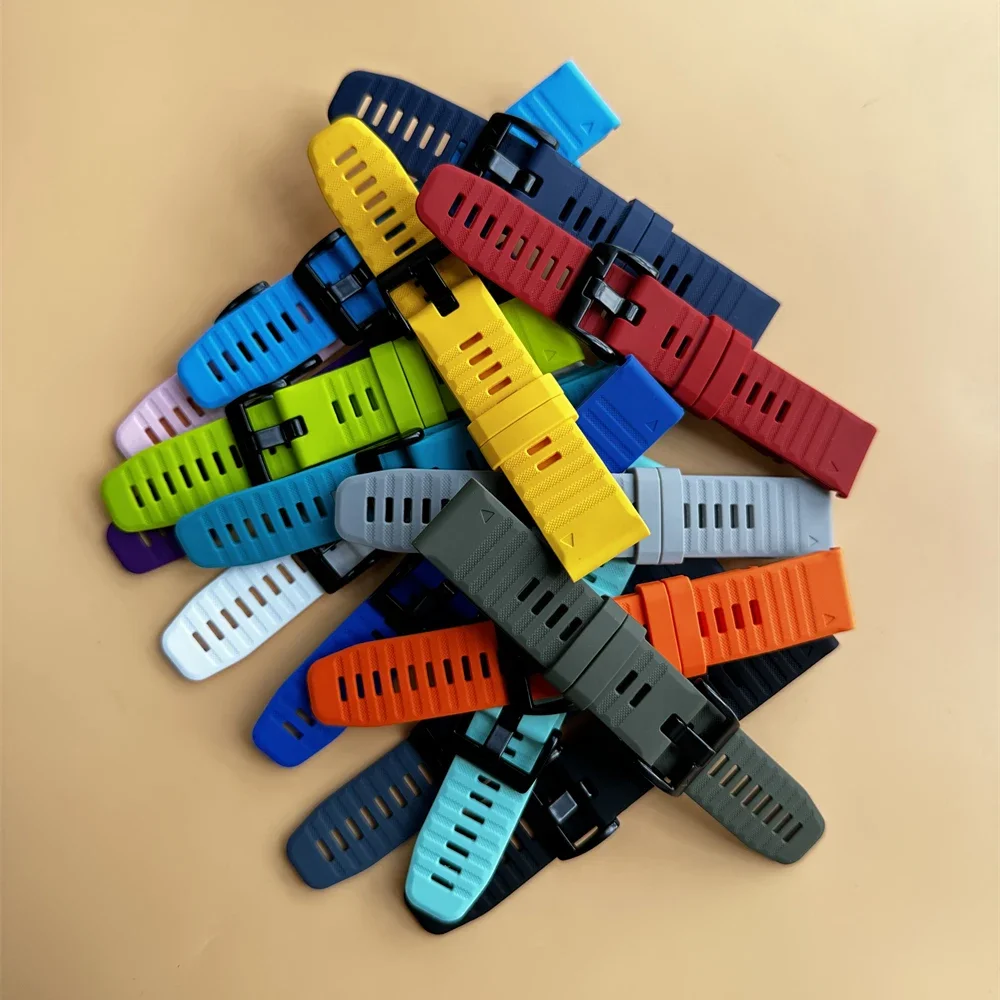 For Garmin Tactix 7 Pro Delta Descent/Quatix 7/6/5 Sapphire/7X Solar Strap Fenix 7X Silicone Correa 22mm 26mm Quickfit Watchband