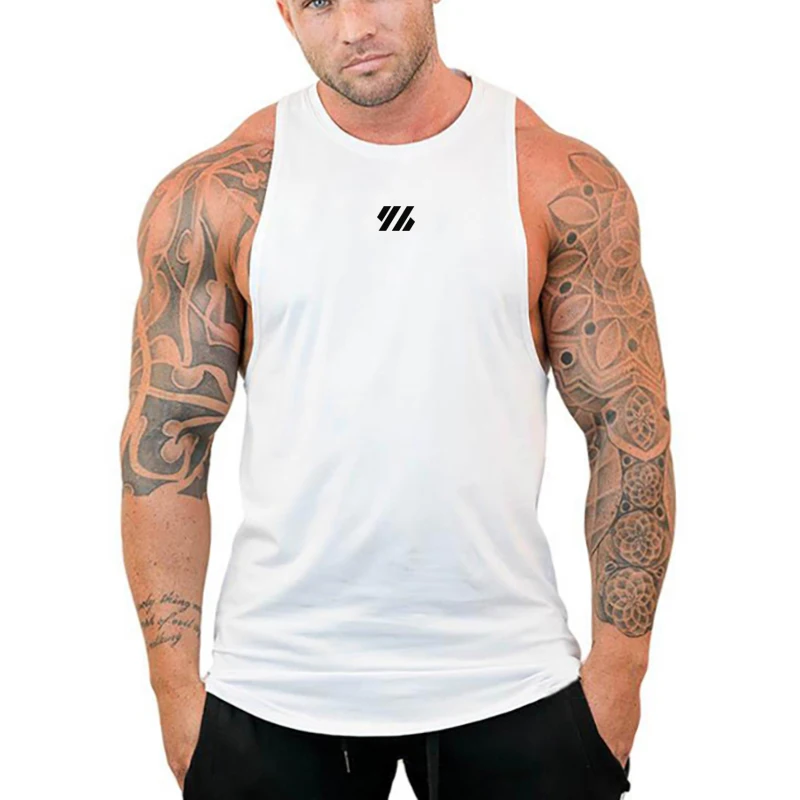 Mens Running Loose Vests Bodybuilding Muscle Tank Tops Gym Workout Fitness Sleeveless Shirts Summer Cotton Breathable Undershirt