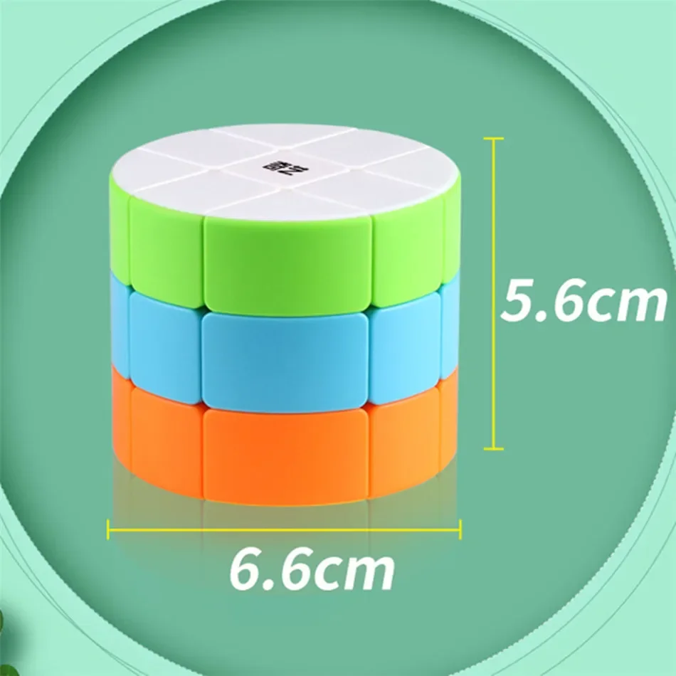 [ECube] QiYi Cylindrical Cube 3x3x3 Stickerless Strange-Shape Magic Cube Twisty Mgaic Cube Learning&amp Educational Puzzle Toys