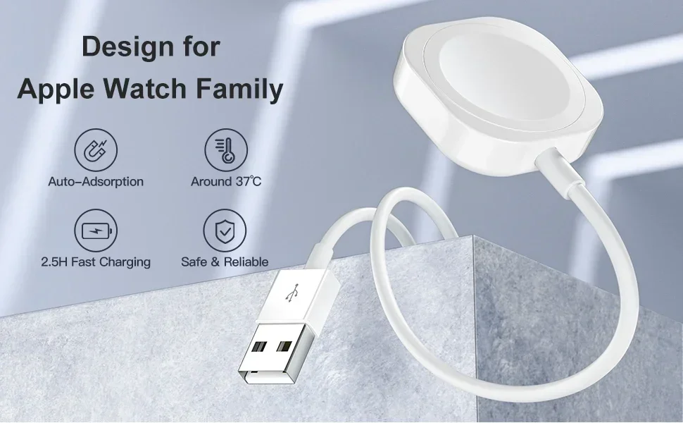 USB Type C Magnetic Wireless Charger for IWatch 9/8/7/6/5/SE USB C Portable Fast Charging Station for Apple Watch Series Ultra