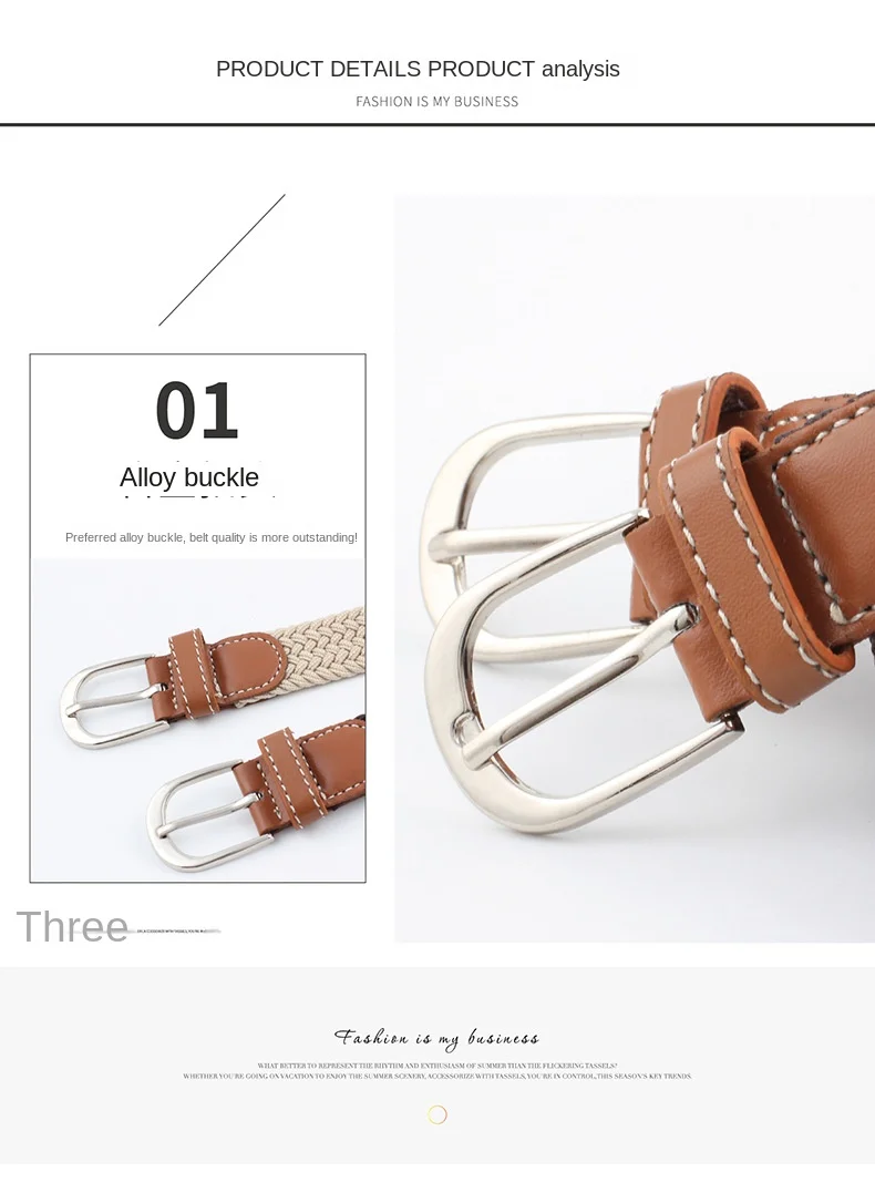 2.5cmx100cm Unisex Extended Elastic Knitted Thin Belt Women's Needle Button Canvas Jeans Student Canvas Elastic Belt for Women