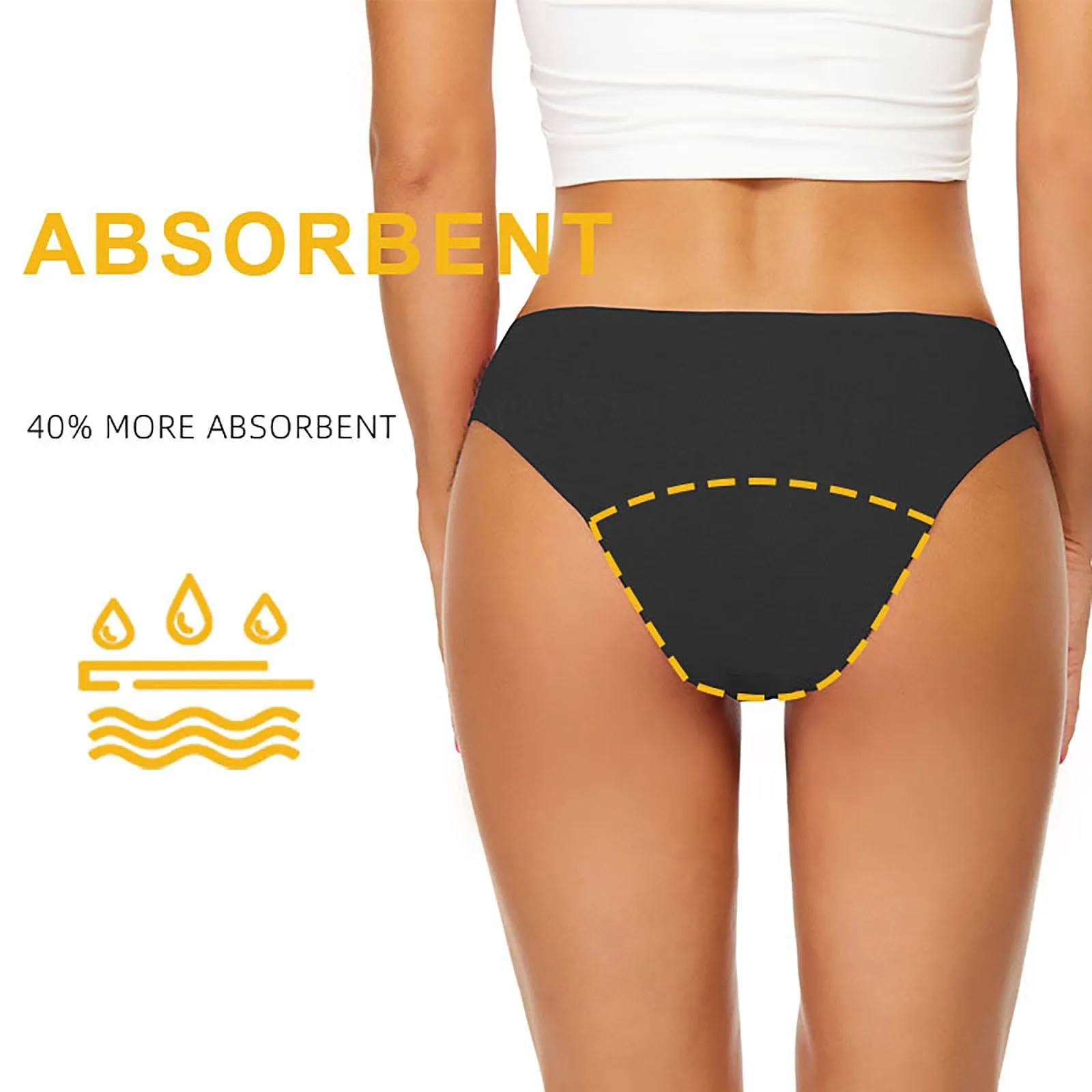 Swimwear Menstrual Leakproof Bikini Bottom Absorbent Pants High Waist Swimming Trunks For Teenagers Women Women'S Panties