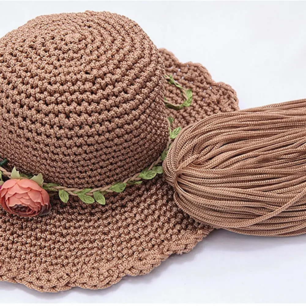 200M 3mm Hollow Line Macrame Rope Soft Hand-Woven Nylon Cord Hat Bag Shoe Doll Handicrafts Thread DIY
