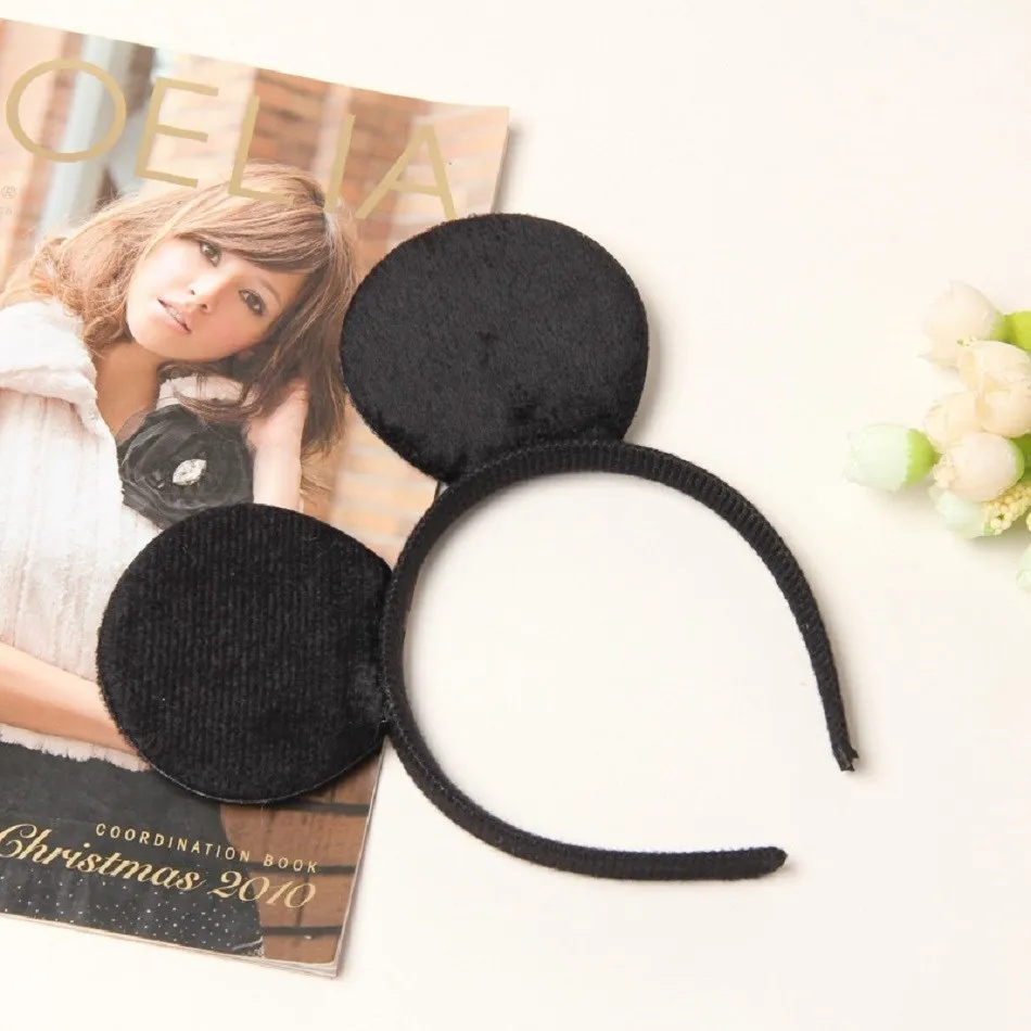 Girl Mouse Ears Headband Children Princess Party Accessories Kids Bowknot Dots Hair Band Halloween Birthday Christmas Hairband