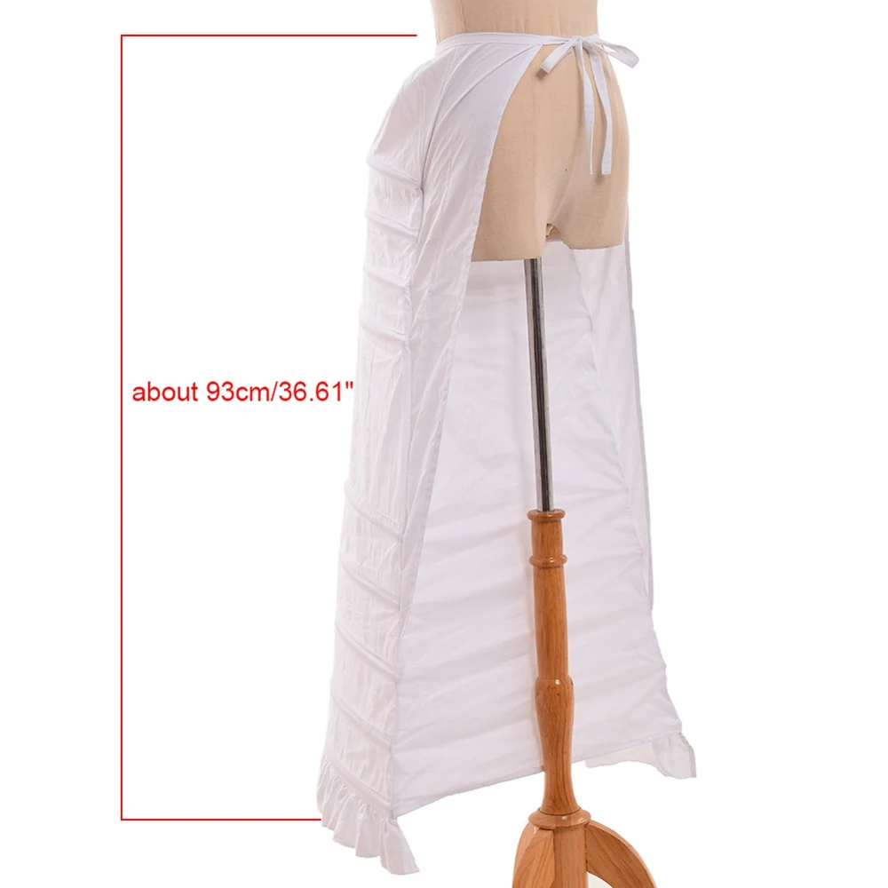 White Bustle Petticoat Underskirt  Rococo Victorian Dress Gown Fluffy Slip Crinoline