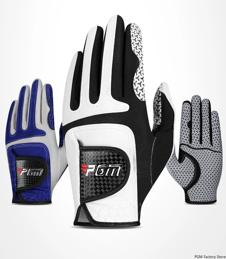 Professional Golf Gloves Microfiber Cloth Fabric Breathable Non-Slip Club Swing Putting Training Glove ST037