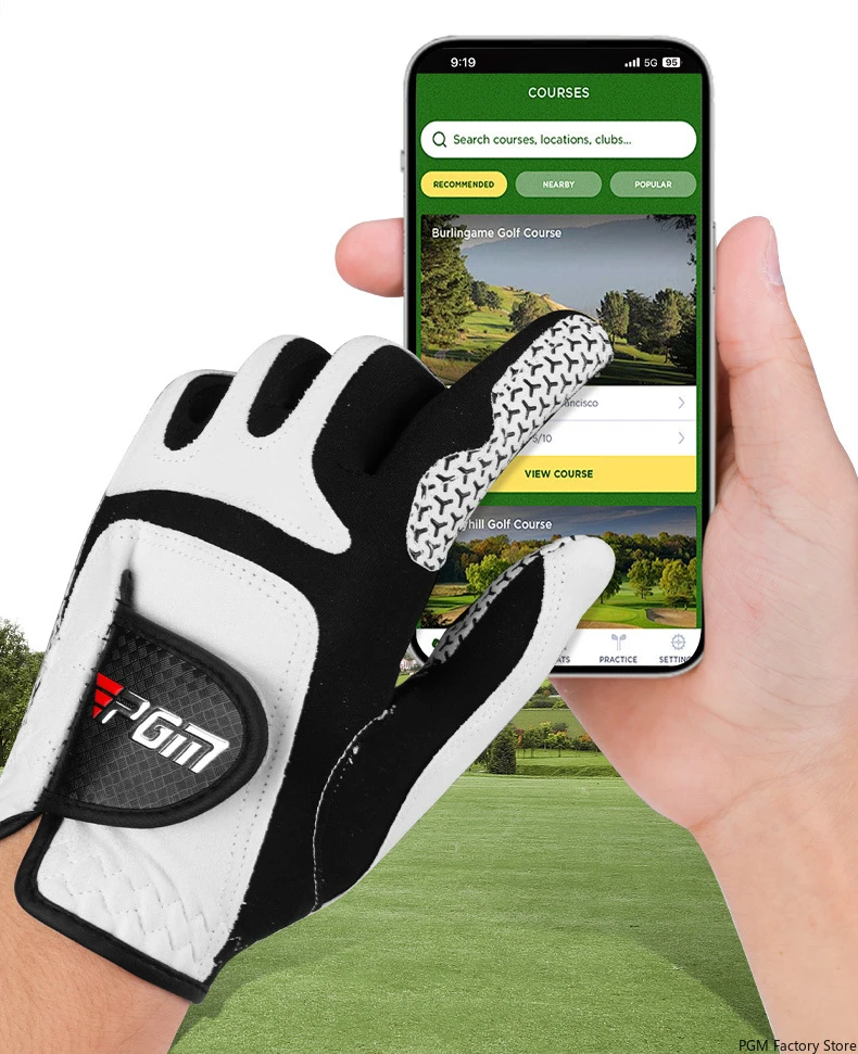 Professional Golf Gloves Microfiber Cloth Fabric Breathable Non-Slip Club Swing Putting Training Glove ST037
