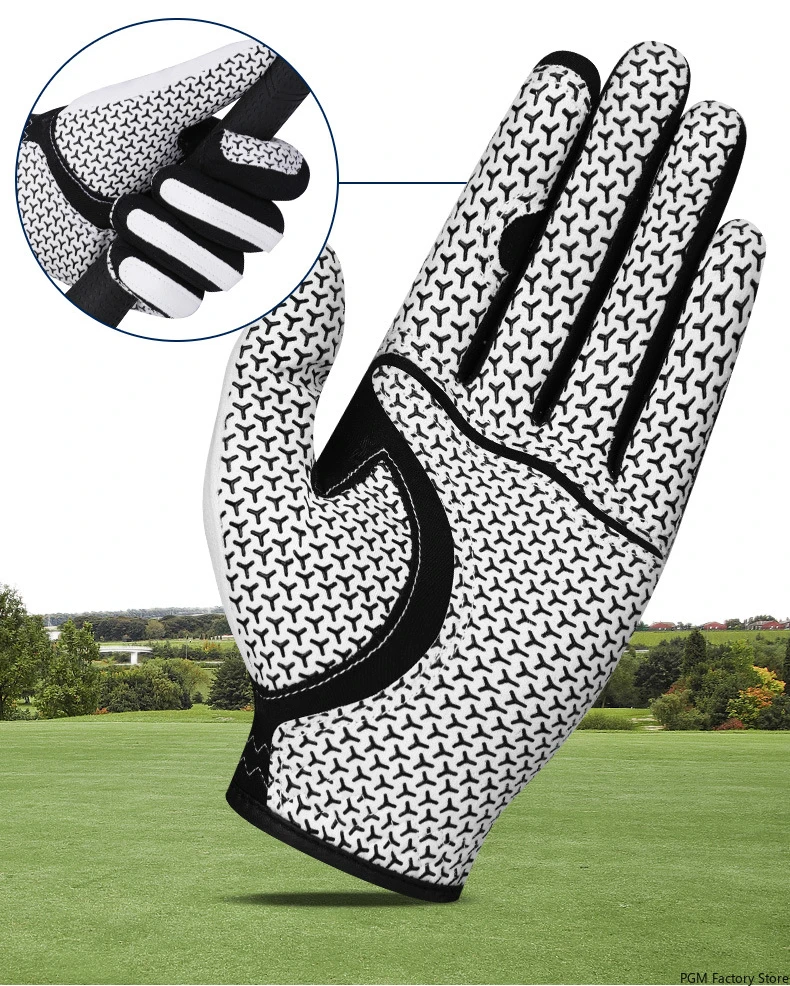 Professional Golf Gloves Microfiber Cloth Fabric Breathable Non-Slip Club Swing Putting Training Glove ST037