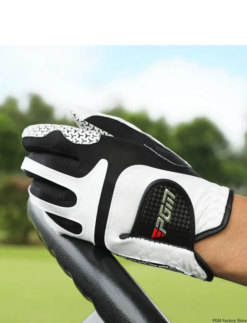 Professional Golf Gloves Microfiber Cloth Fabric Breathable Non-Slip Club Swing Putting Training Glove ST037