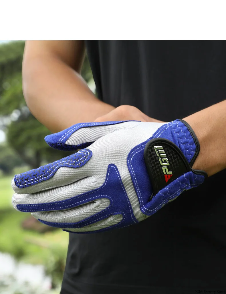 Professional Golf Gloves Microfiber Cloth Fabric Breathable Non-Slip Club Swing Putting Training Glove ST037