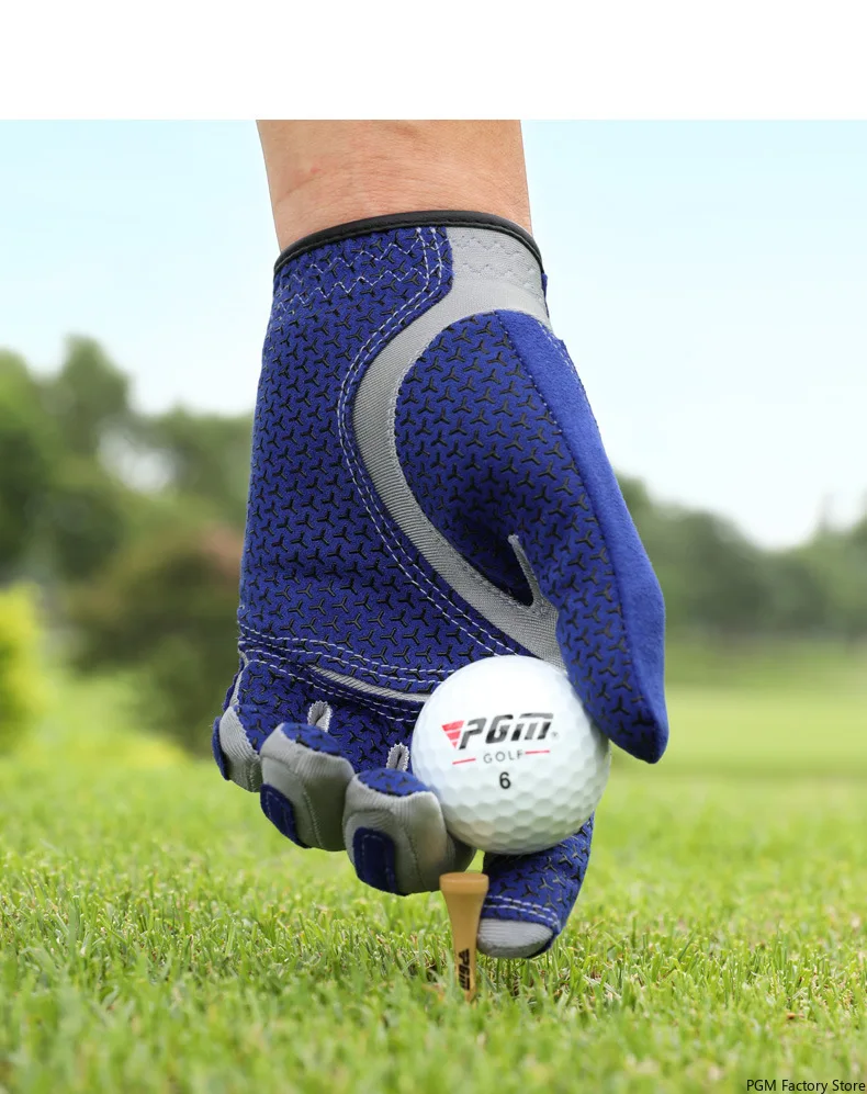 Professional Golf Gloves Microfiber Cloth Fabric Breathable Non-Slip Club Swing Putting Training Glove ST037