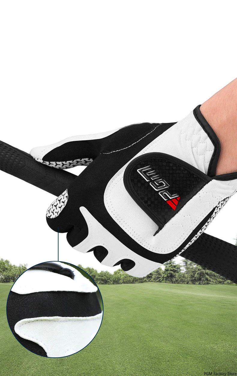 Professional Golf Gloves Microfiber Cloth Fabric Breathable Non-Slip Club Swing Putting Training Glove ST037
