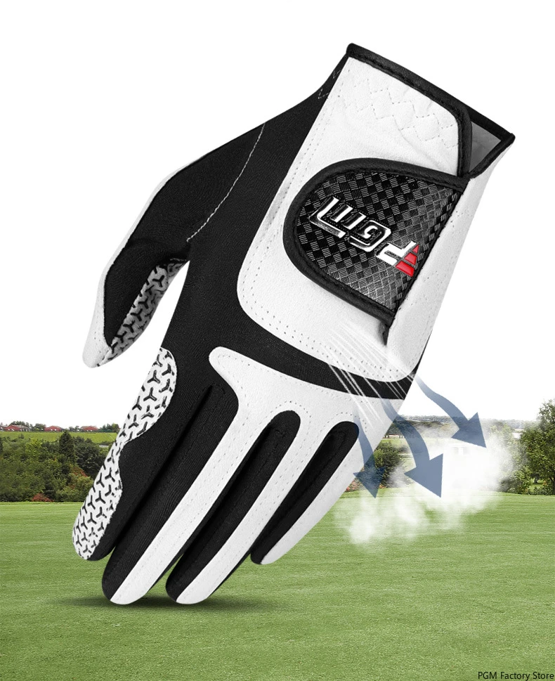Professional Golf Gloves Microfiber Cloth Fabric Breathable Non-Slip Club Swing Putting Training Glove ST037