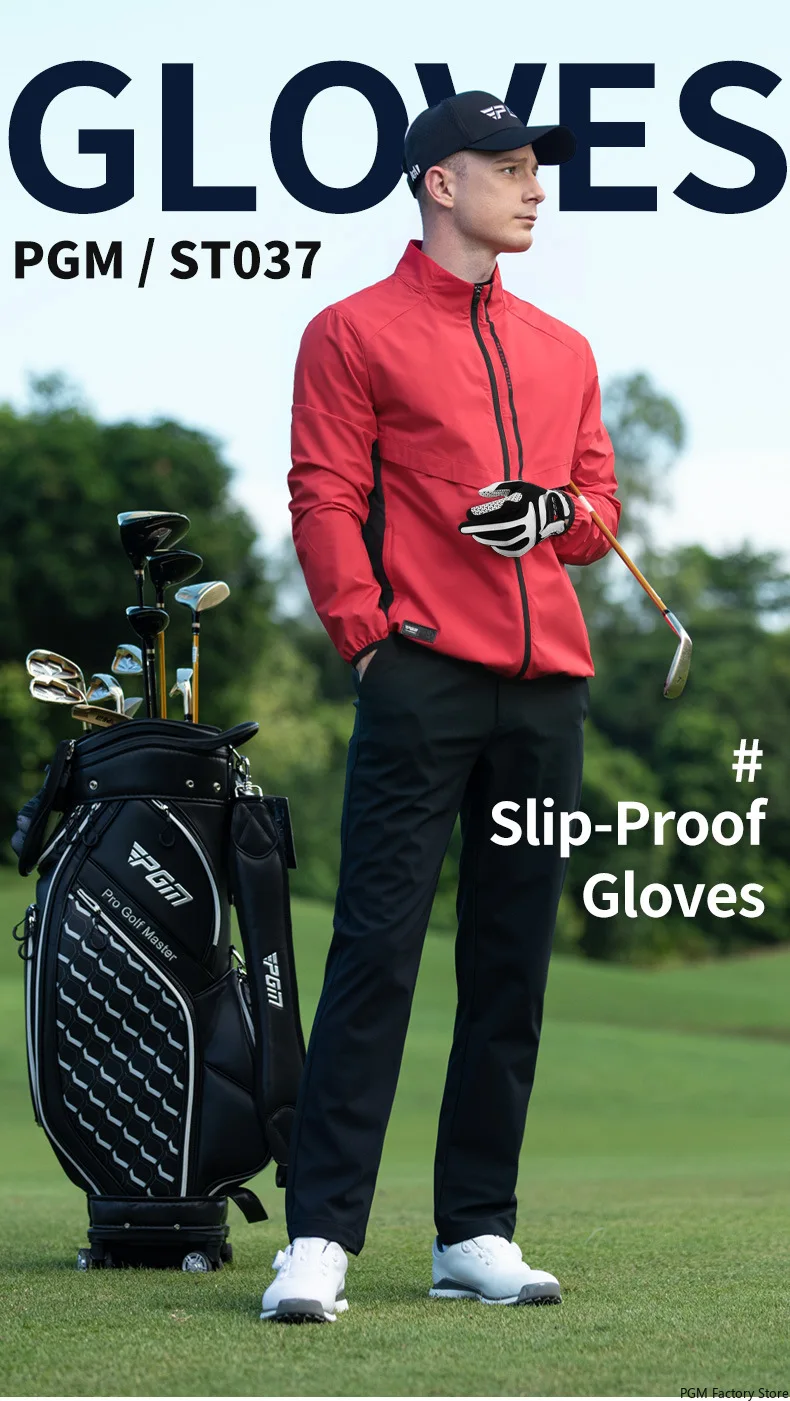 Professional Golf Gloves Microfiber Cloth Fabric Breathable Non-Slip Club Swing Putting Training Glove ST037
