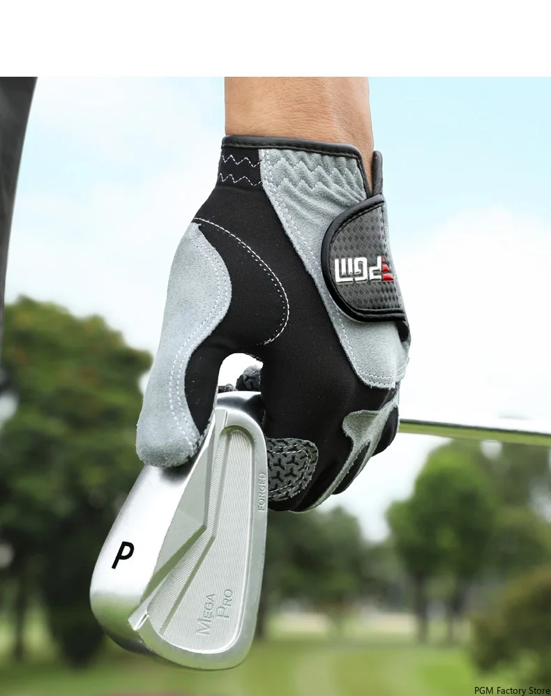 Professional Golf Gloves Microfiber Cloth Fabric Breathable Non-Slip Club Swing Putting Training Glove ST037