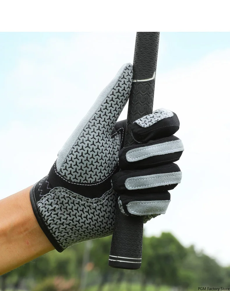 Professional Golf Gloves Microfiber Cloth Fabric Breathable Non-Slip Club Swing Putting Training Glove ST037