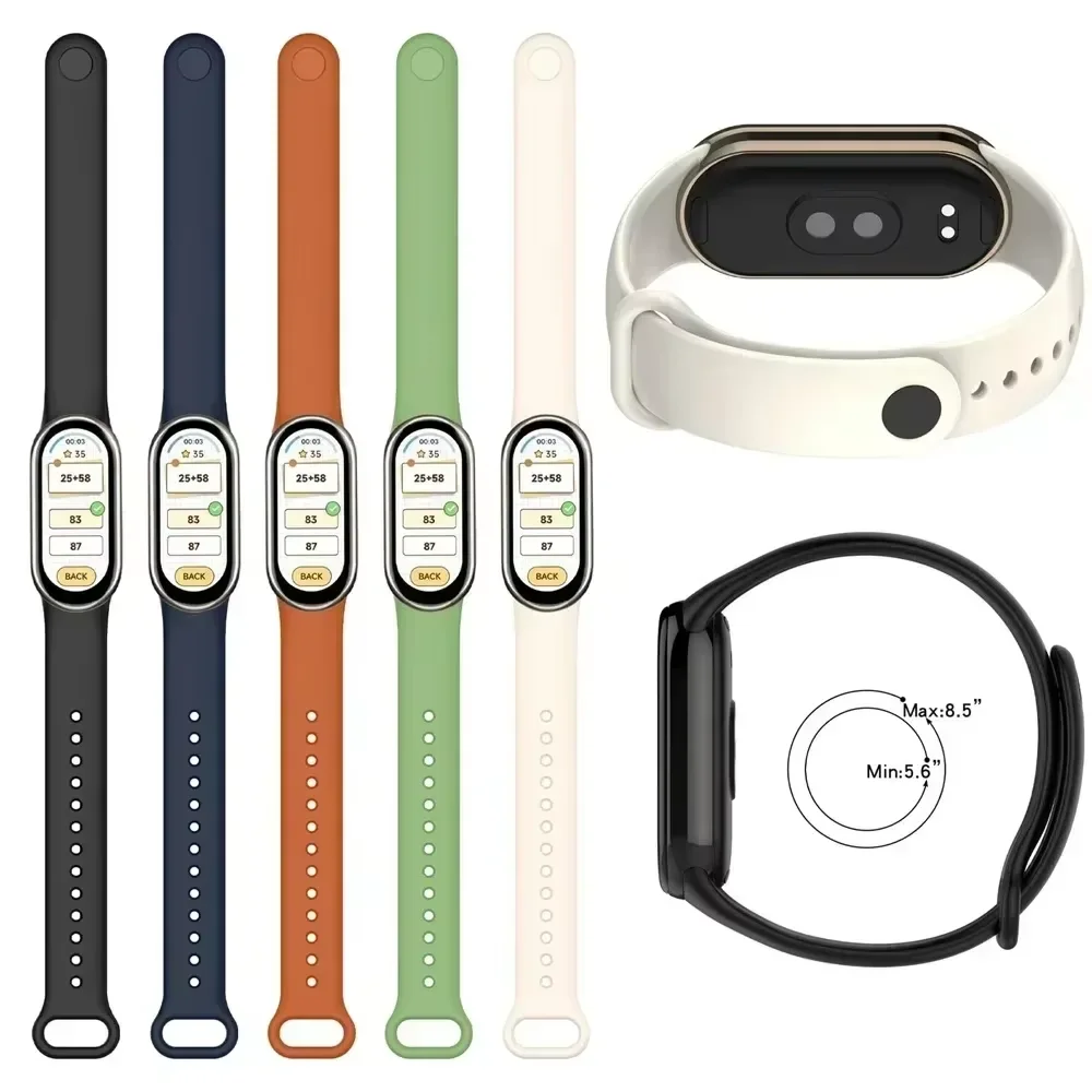 Soft Official Silicone Strap for Xiaomi Mi Band 11 10 Sports Smart Bracelet Wristband Mi Band 8 9 Replacement Band Accessories