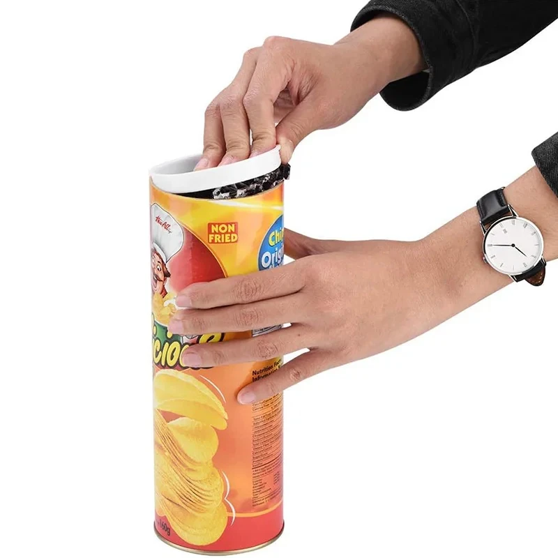 Funny Prank Toys Joke Items for Adults Potato Chip Can Jump Spring Snake Toy April Fool Day Halloween Party Decoration Trick