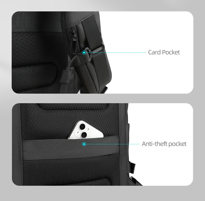 HK Waterproof Roll-Top Backpack for Men Large Capacity Expandable 17 Inch Laptop Bag Leisure Travel Backpack Hiking Camping Bags