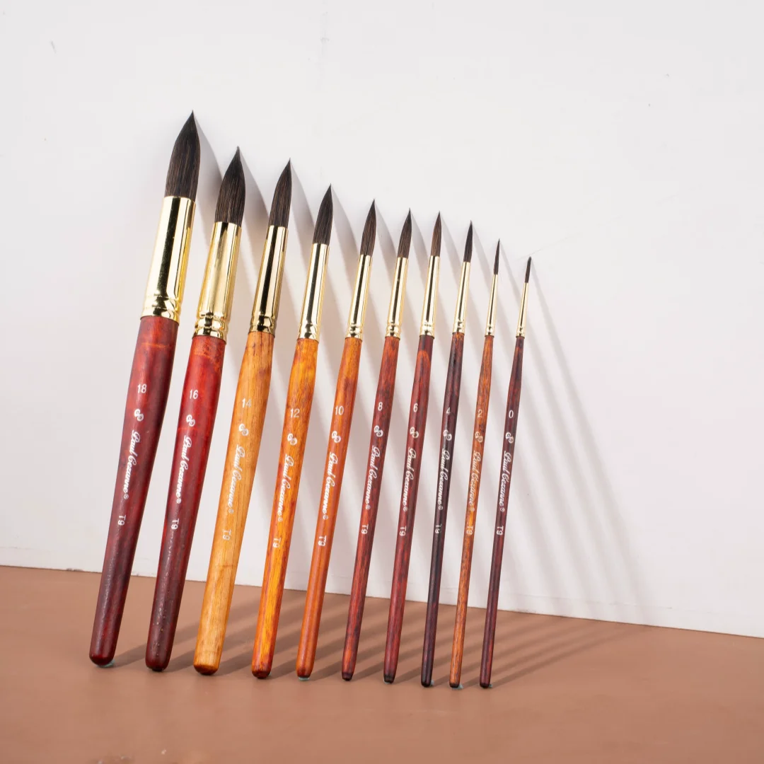 Mixed Hair Round Tip Mop Brush, Watercolor Pen Water Chalk Art Crochet Pen School Art Supplies, Painting Professional Brush