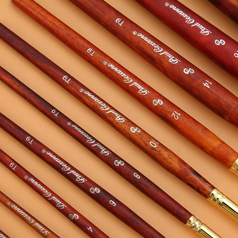 Mixed Hair Round Tip Mop Brush, Watercolor Pen Water Chalk Art Crochet Pen School Art Supplies, Painting Professional Brush