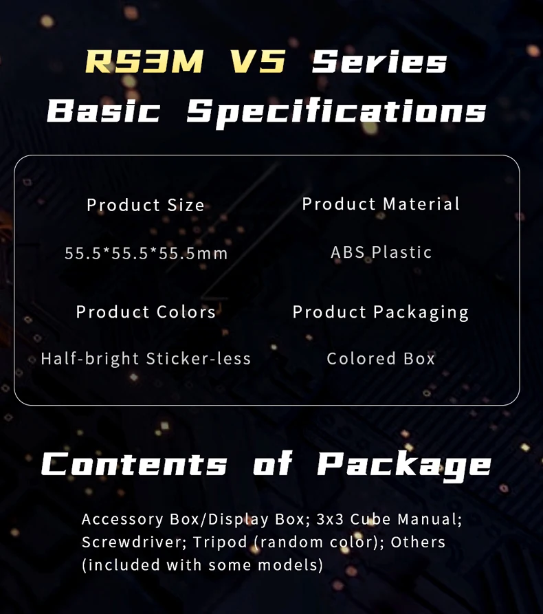 NEW 2023 MoYu RS3M V5 3X3 Magnetic Magic Speed Cube Stickerless Professional Fidget Toys RS3 M V5 Cubo Magico Puzzle
