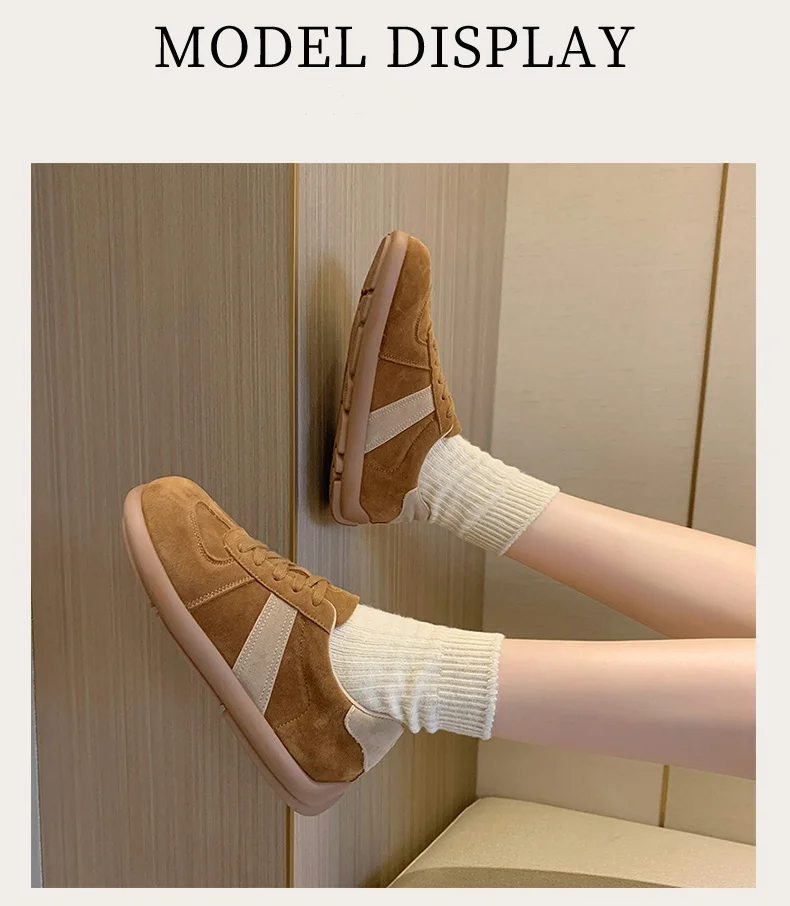 Autumn/Winter Fashion Trend Women's Casual Shoes College Style Wide Toe Soft Comfortable Flat Shoes Outdoor Casual Sports Shoes