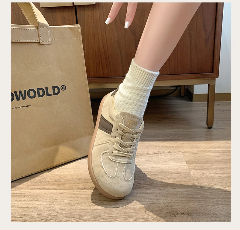 Autumn/Winter Fashion Trend Women's Casual Shoes College Style Wide Toe Soft Comfortable Flat Shoes Outdoor Casual Sports Shoes