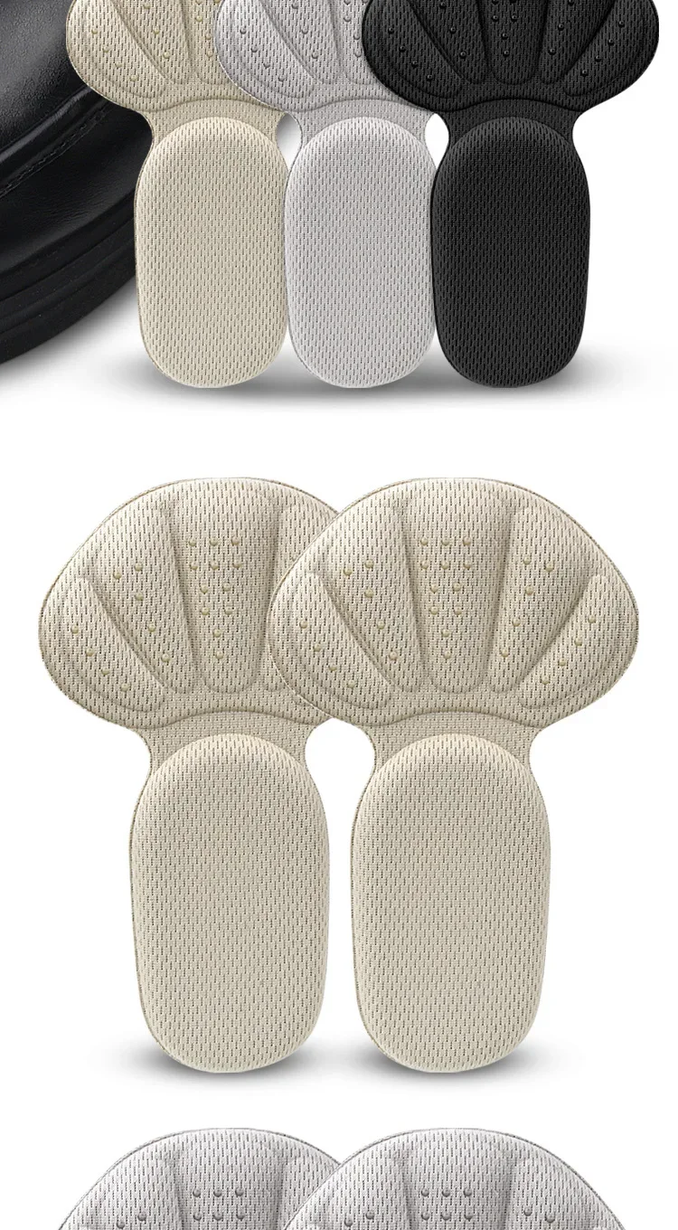 Heel Stickers Sneakers Heel Protection Pads Pain Relief Shoe Size Reducer Half Cushion Heel Inserts T-Shaped Shoe Foot Care Pad
