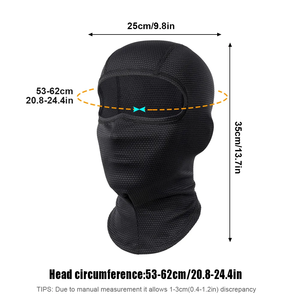 Motorcycle Balaclava Cooling Full Face Mask Summer Breathable Motorbike Riding Hood Neck Cover Motocross Cycling Helmet Headgear