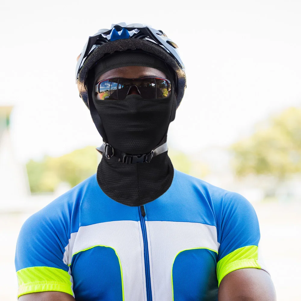 Motorcycle Balaclava Cooling Full Face Mask Summer Breathable Motorbike Riding Hood Neck Cover Motocross Cycling Helmet Headgear