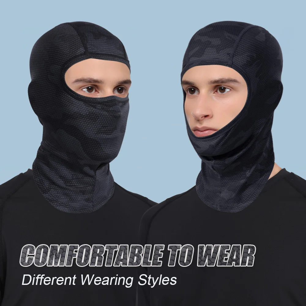 Motorcycle Balaclava Cooling Full Face Mask Summer Breathable Motorbike Riding Hood Neck Cover Motocross Cycling Helmet Headgear