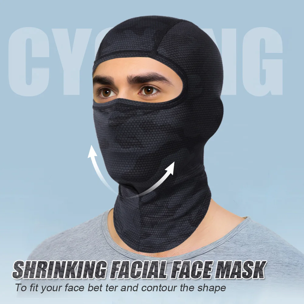 Motorcycle Balaclava Cooling Full Face Mask Summer Breathable Motorbike Riding Hood Neck Cover Motocross Cycling Helmet Headgear