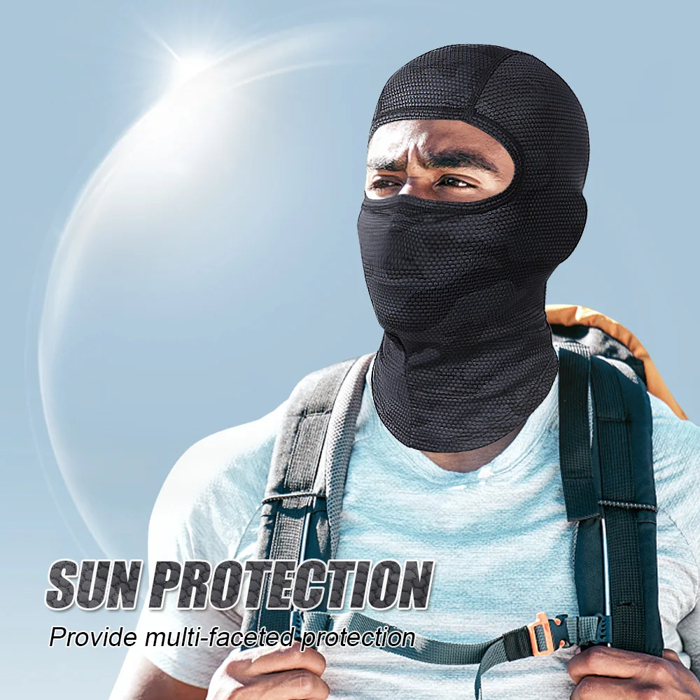 Motorcycle Balaclava Cooling Full Face Mask Summer Breathable Motorbike Riding Hood Neck Cover Motocross Cycling Helmet Headgear