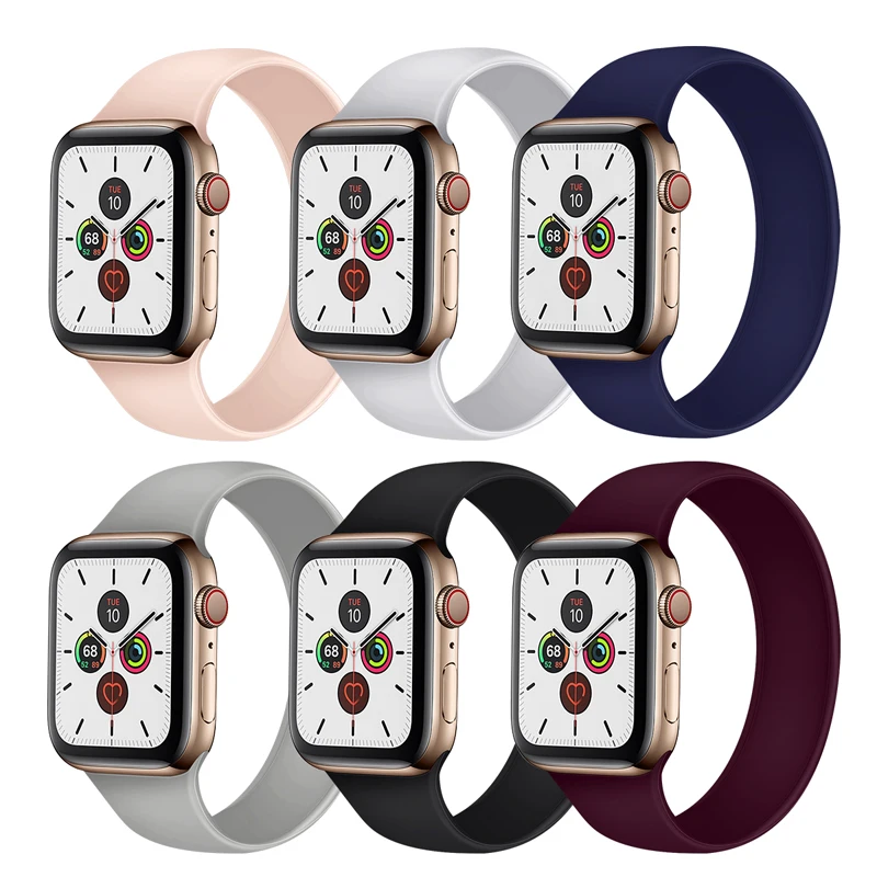 Solo Loop For Apple Watch Band 45mm 44mm 40mm 41mm 42mm 49mm 38 44mm correa bracelet iWatch series 12 11 9 8 7 SE 6 ultra 4 3