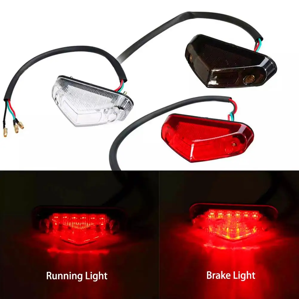 Universal 12V Motorcycle Tail Rear Light Lamp Taillight Motor Brake Stop Lights License Plate Light Parts Dropshipping