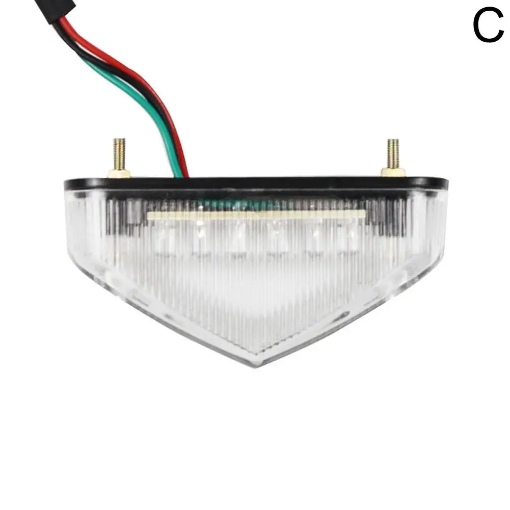Universal 12V Motorcycle Tail Rear Light Lamp Taillight Motor Brake Stop Lights License Plate Light Parts Dropshipping