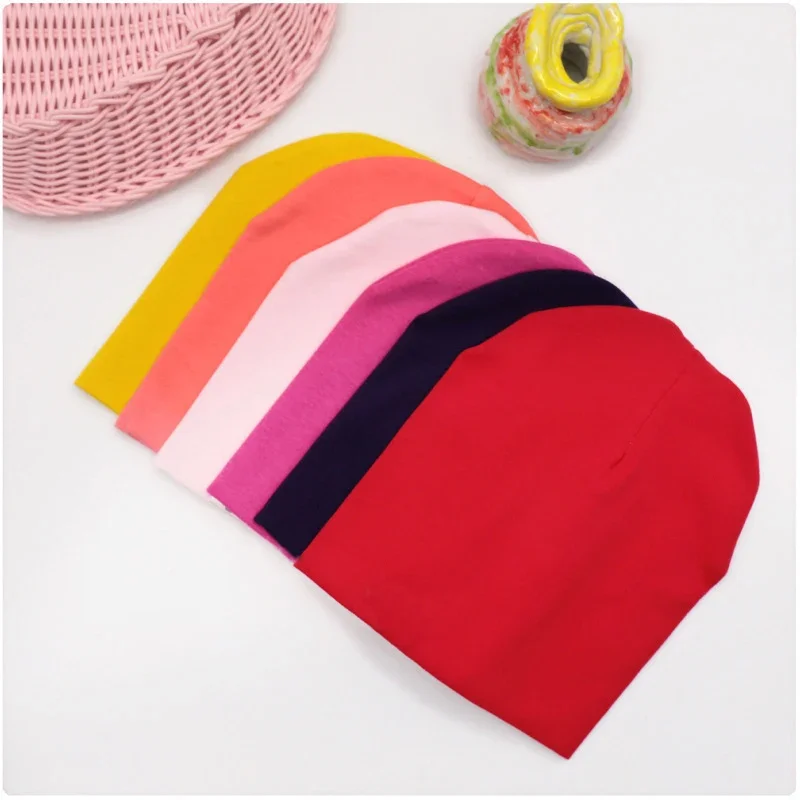 0-3 Years Old Solid Children Knitted Hat Newborn Baby Winter Cotton Warm Cap Spring Autumn Toddler Beanie Boy Girl Hats