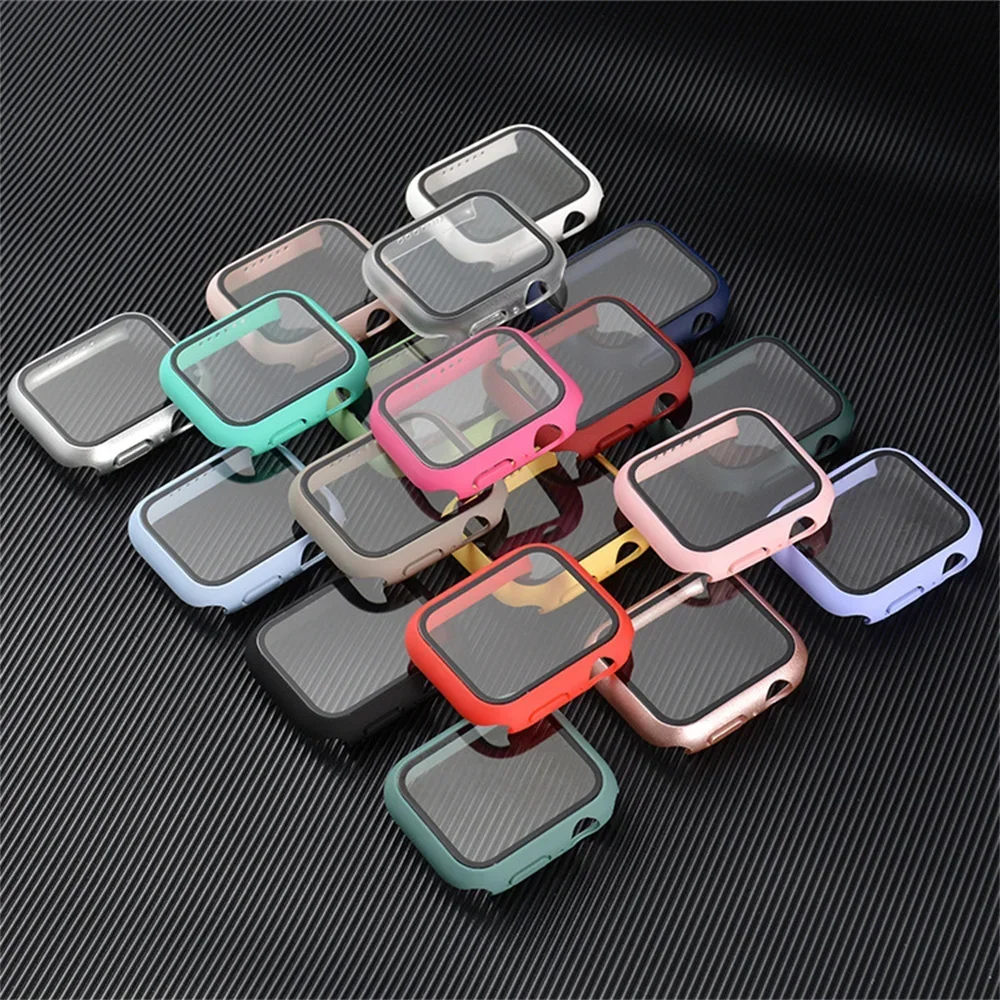 Watch strap+Case+glass For apple watch band 44mm 40mm 38/42mm Candy bracelet iwatch ultra2 49mm serie 9 8 7 6 5 4 3 Se 41mm/45mm