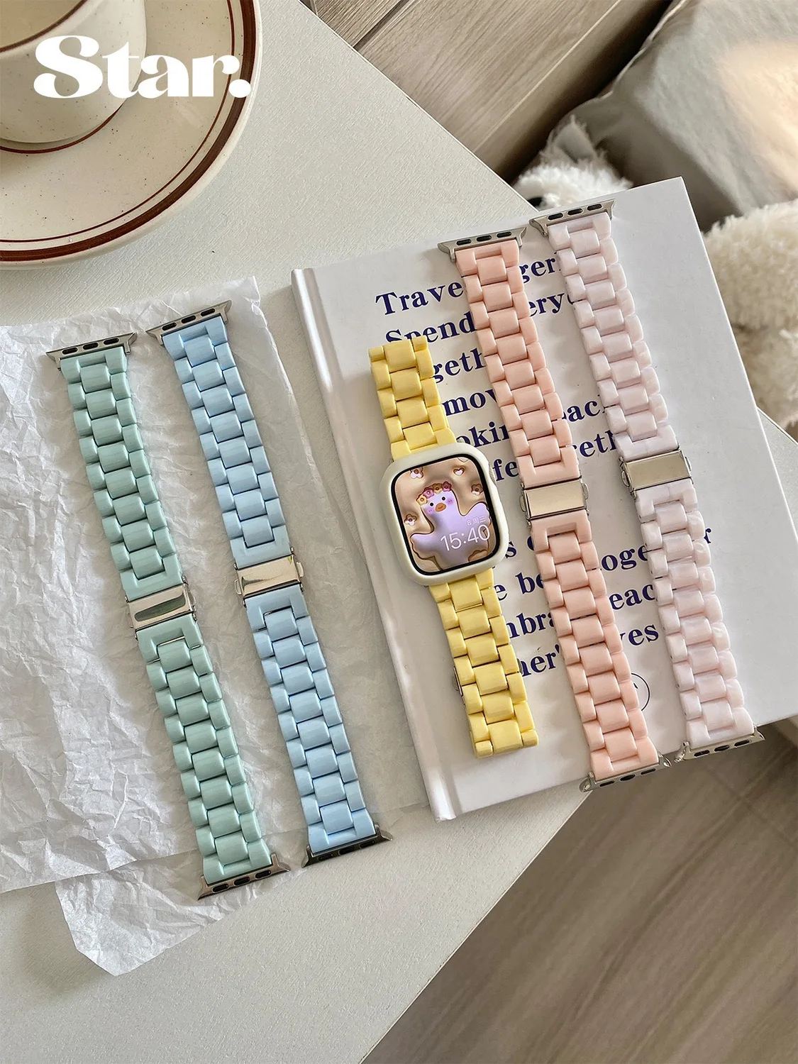 Watch strap+Case+glass For apple watch band 44mm 40mm 38/42mm Candy bracelet iwatch ultra2 49mm serie 9 8 7 6 5 4 3 Se 41mm/45mm