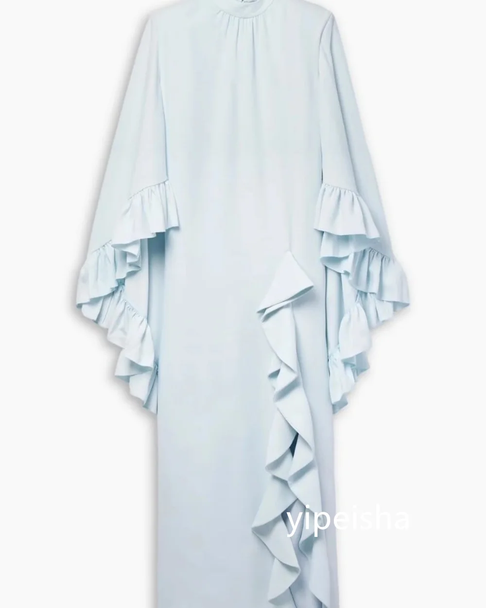 Customized Exquisite Jersey Straight O-Neck Midi Dresses Prom Dresses Modern Style Pastrol Unisex Chinese Style Formal Casual Si