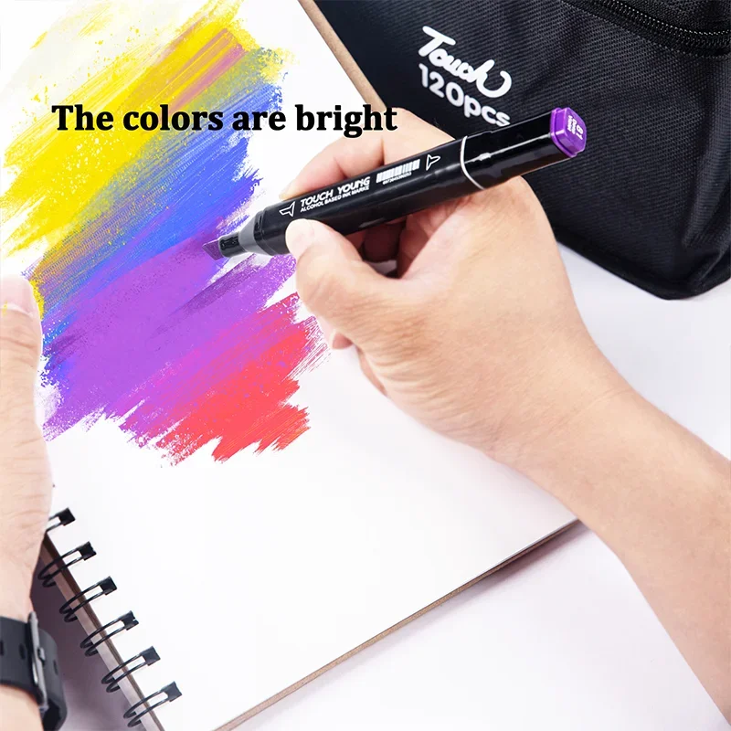 24-80 Colors Artist Double Headed Art Marker Pen Graffiti Manga Sketch Based Soft Brush For School Markers Art Supplies